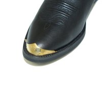 AU-AC-40 Cowboy Boot Tips Round Toe Embossed Gold