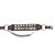 ALM-732 Boot Strap Black Leather with Nickle Pyramid Conchos