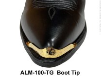 ALM-100-TG Cowboy Boot Tips - Gold Plated