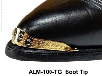 ALM-100-TG Cowboy Boot Tips - Gold Plated