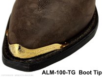 ALM-100-TG Cowboy Boot Tips - Gold Plated