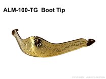 ALM-100-TG Cowboy Boot Tips - Gold Plated